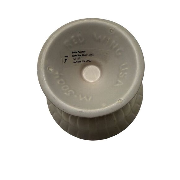 VINTAGE RED WING POTTERY PEDESTAL DISH # 5004 - Picture 6 of 6